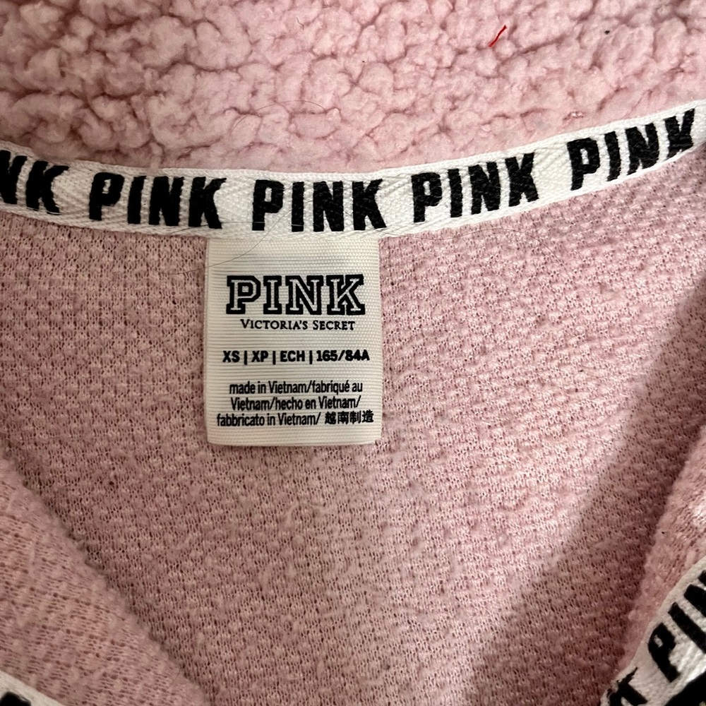 VS pink sherpa half zip - Picture 3 of 3